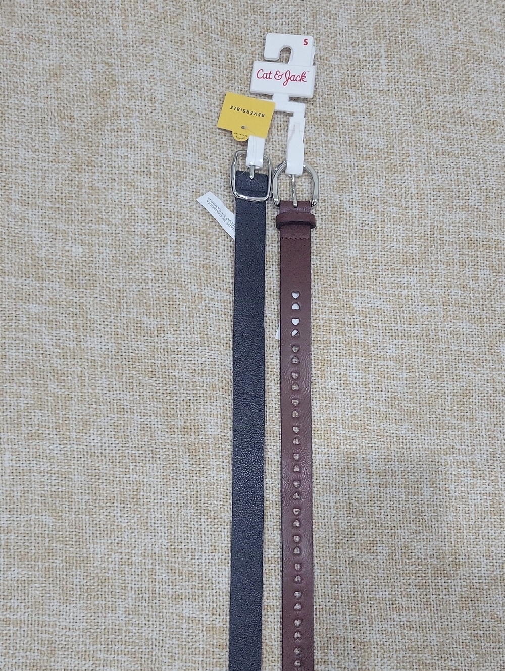Cat & Jack Black and Brown Girl's Belt Duo